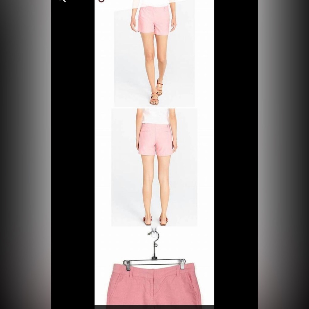 J CREW chino 5" shorts "jetty red" more like pink/salmon 8 medium m khaki